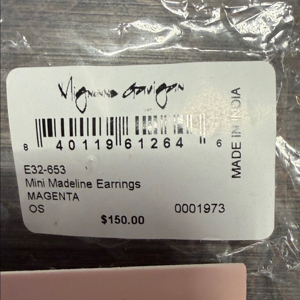 Mignonne Gavigan Magenta and Rose Gold Earrings - Picture 3 of 3